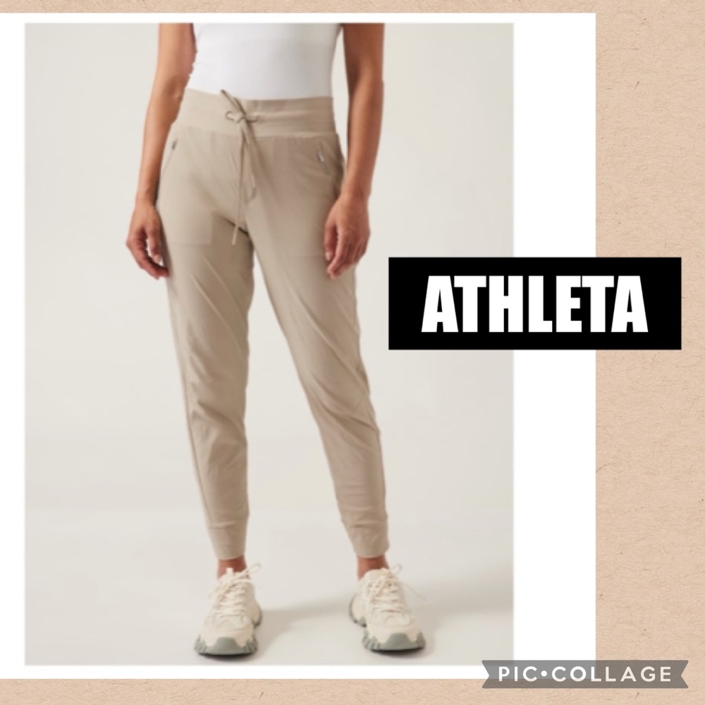 NWT ATHLETA Cream Trekkie North Jogger Size 4